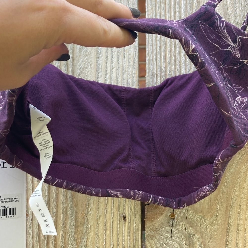 Stori Wunder Light Support Bra- Mulberry Sand Floral Trip - Picture 3 of 5